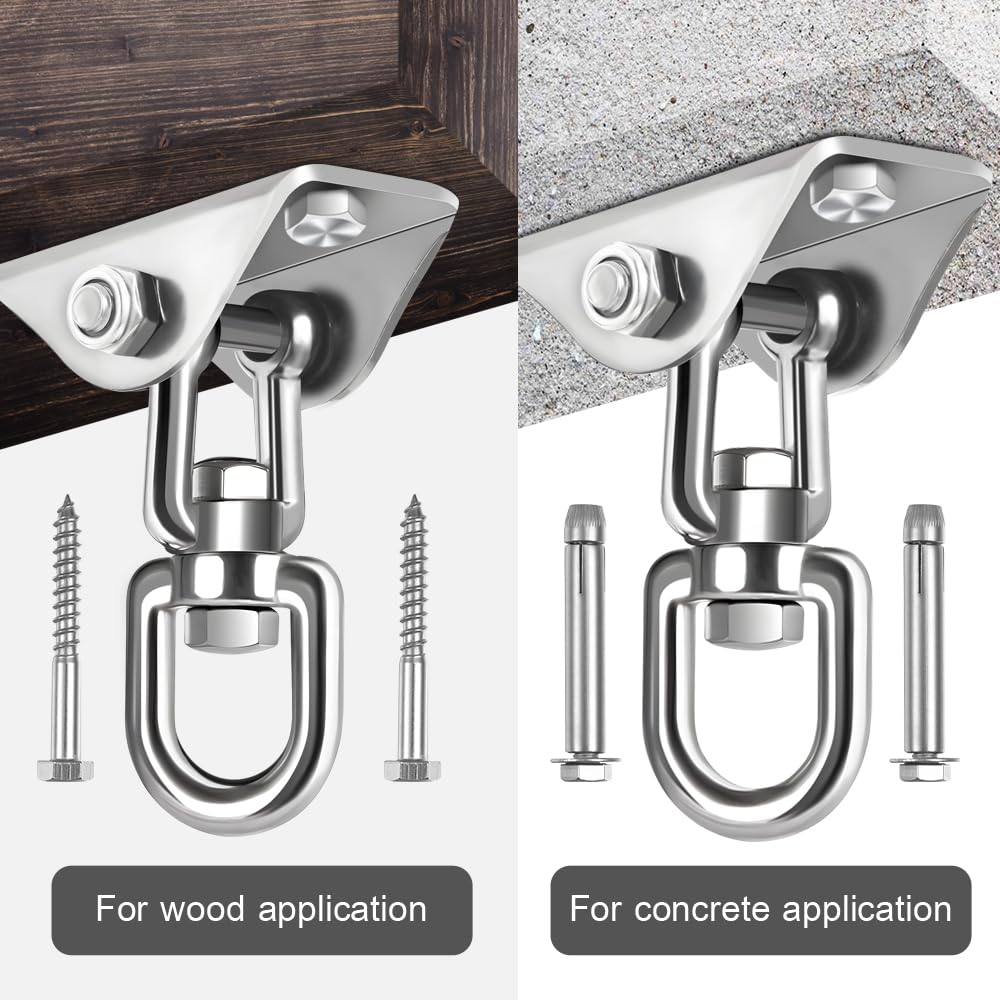 Jacnitad concrete wall anchor secures outdoor hanging setups.