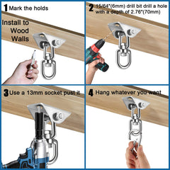 Jacnitad hanging kit in-use illustrates versatile hammock or chair use.