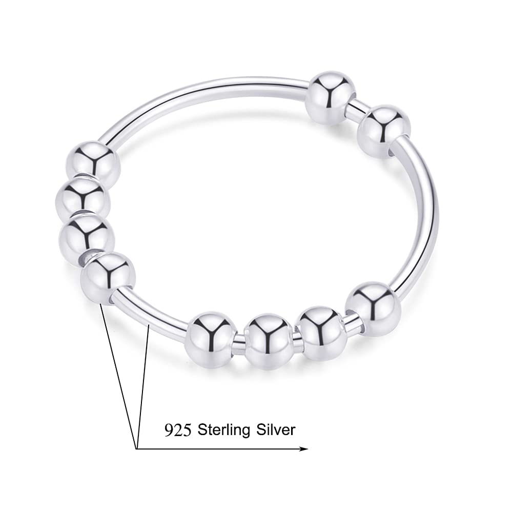 Jacruces anxiety ring beads spinning action demonstrates discreet energy channeling