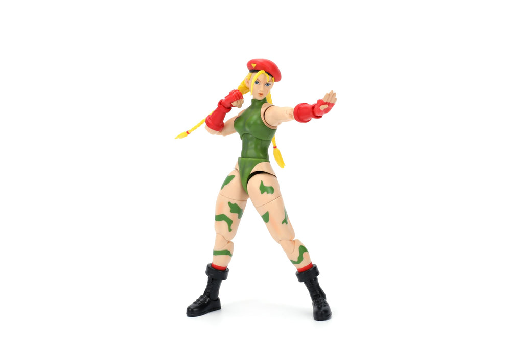 Jada Cammy action figure close-up head sculpt highlights authentic likeness.