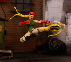 Jada Cammy action figure fits well with existing Street Fighter collections.
