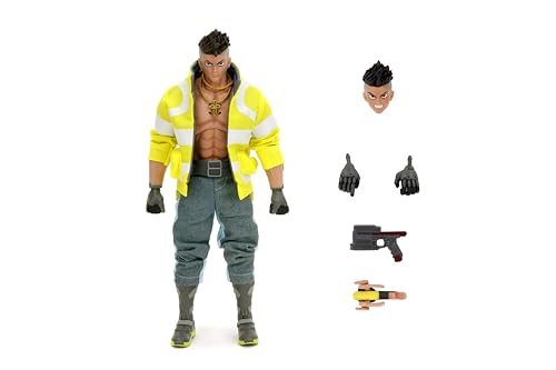 Jada David Martinez Cyberpunk Edgerunners soft goods jacket adds realism during posing.