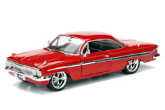 Jada Fast & Furious 8 Dom's Chevy Impala (Red) front view, ideal for display collection.