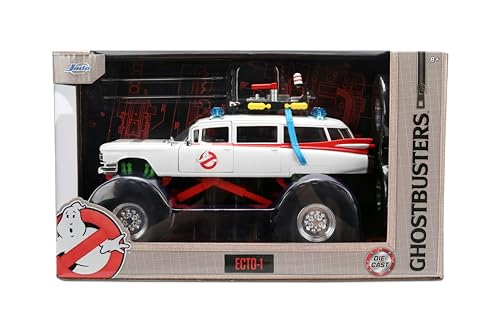 Jada Ecto-1 die-cast metal build emphasizes durability and premium feel.