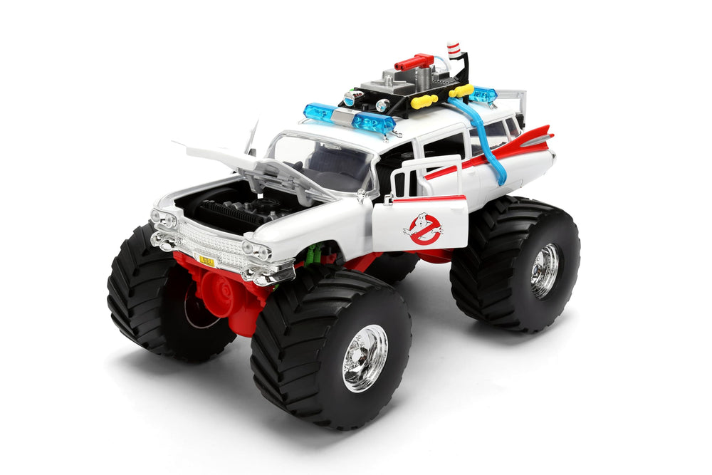 Jada Ecto-1 display-ready packaging keeps the model pristine.