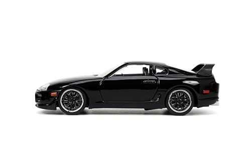 Jada Fast and Furious Supra die-cast with trunk open, detail visible.
