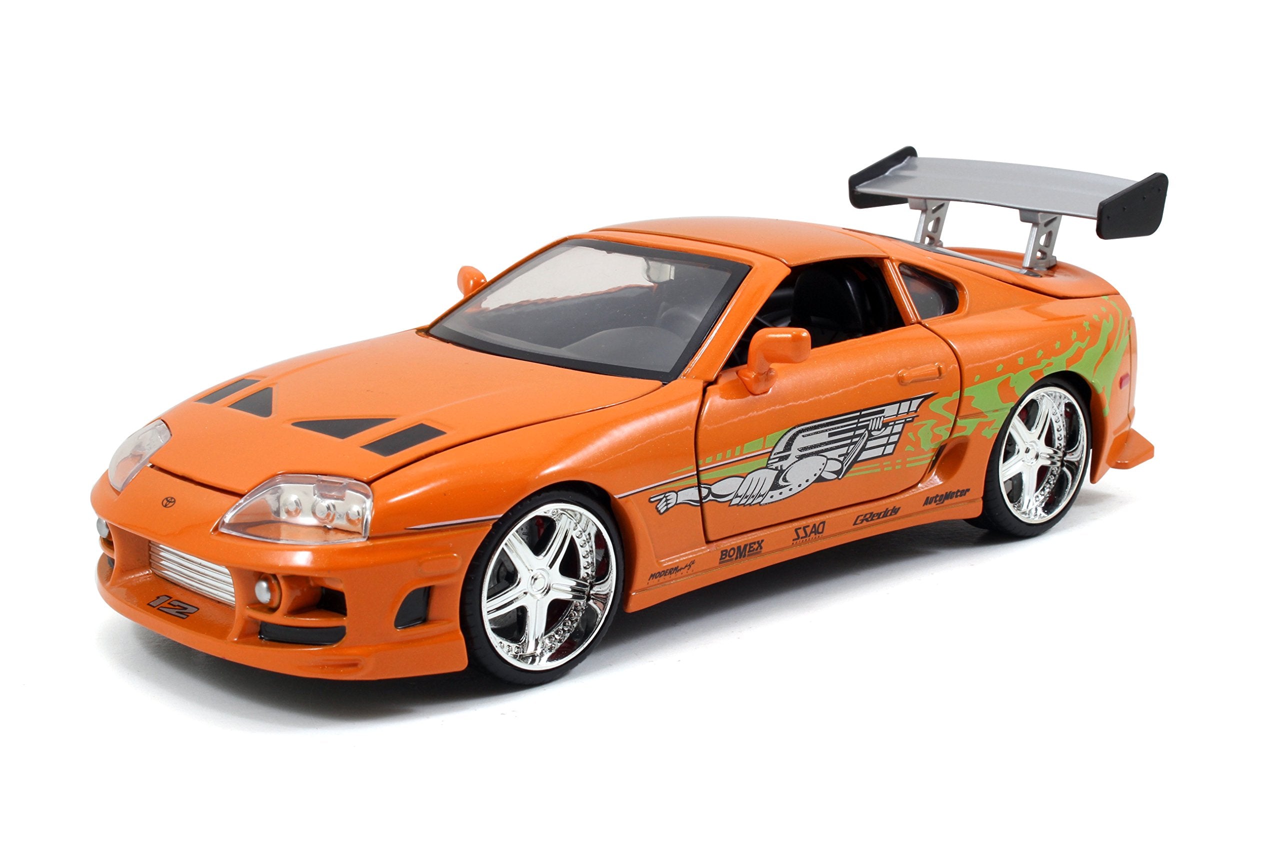 Jada Fast & Furious Brian's Toyota Supra 1:24 die-cast exterior with authentic styling.