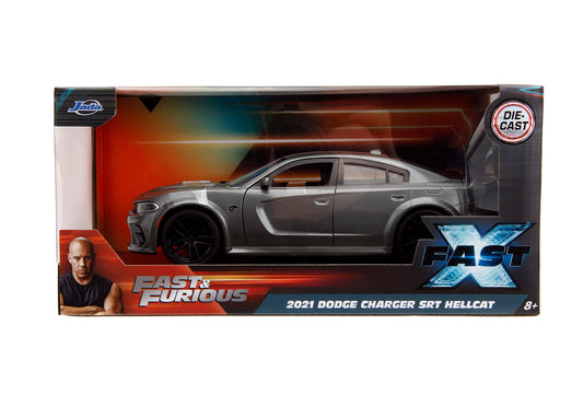 Jada 1:24 Charger with open hood highlighting engine detail.
