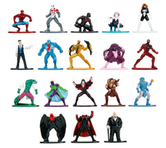 Jada Marvel Spider-Man Nano MetalFigs 18-pack Series 9 for desk display and collection.