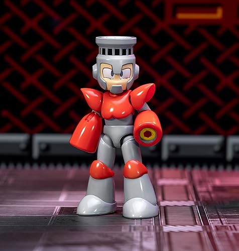 Jada Mega Man 4 Fire Man action figure alternate hands focuses on customization and dynamic display.