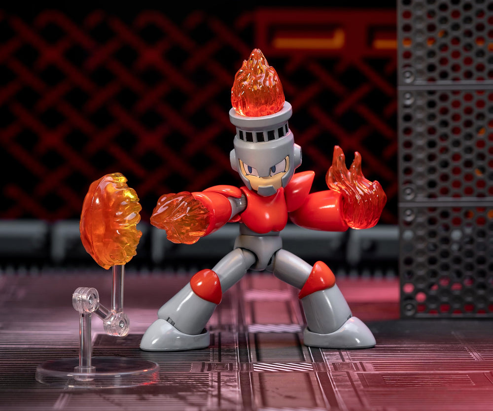 Jada Mega Man 4 Fire Man fire storm accessories enable dramatic action scenes.