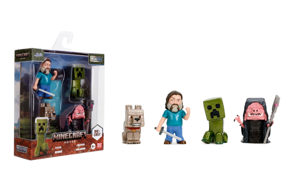 Jada Metalfigs Minecraft Steve figure for display and imaginative play.