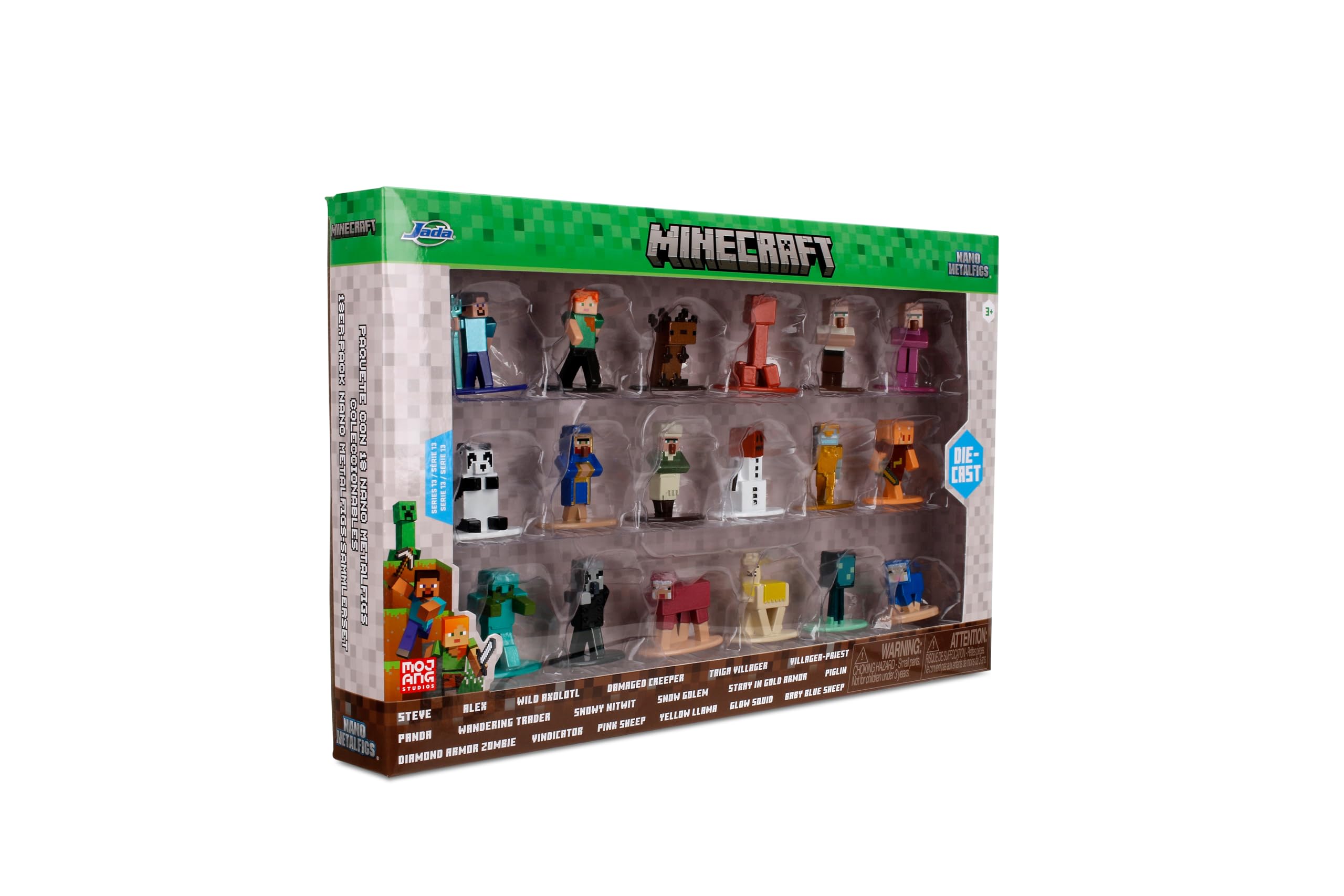 Jada Minecraft Nano Metalfigs 13 Snowy Nitwit figure for playful nostalgia.