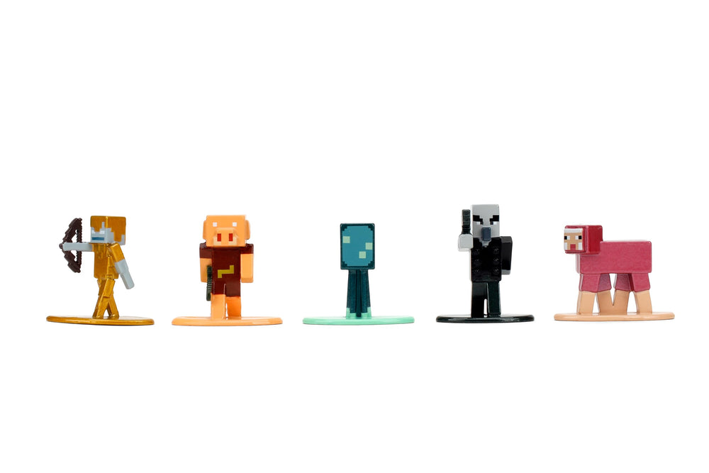 Jada Minecraft Nano Metalfigs 13 Wild Axolotl figure for vibrant shelf fun.