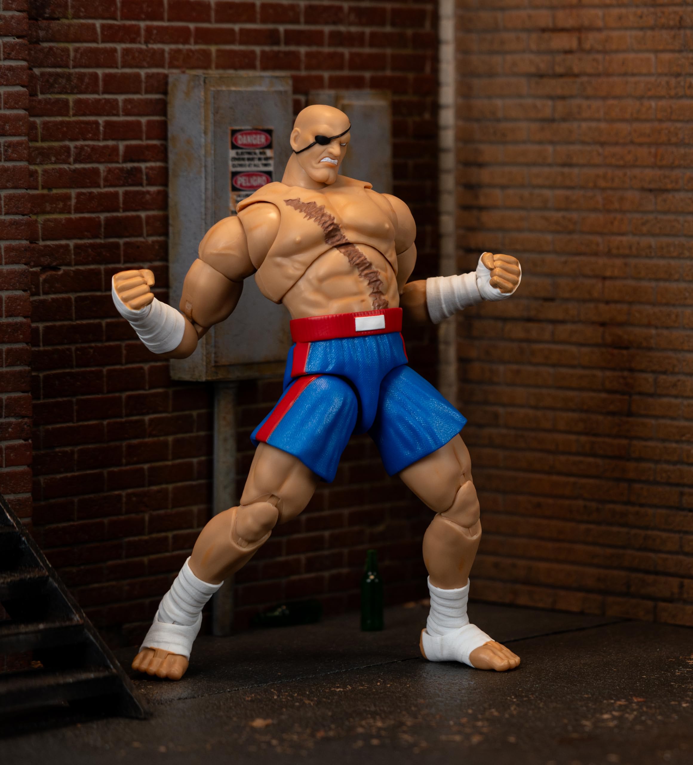 Jada Sagat Deluxe Tiger Uppercut pose-ready for arcade nostalgia
