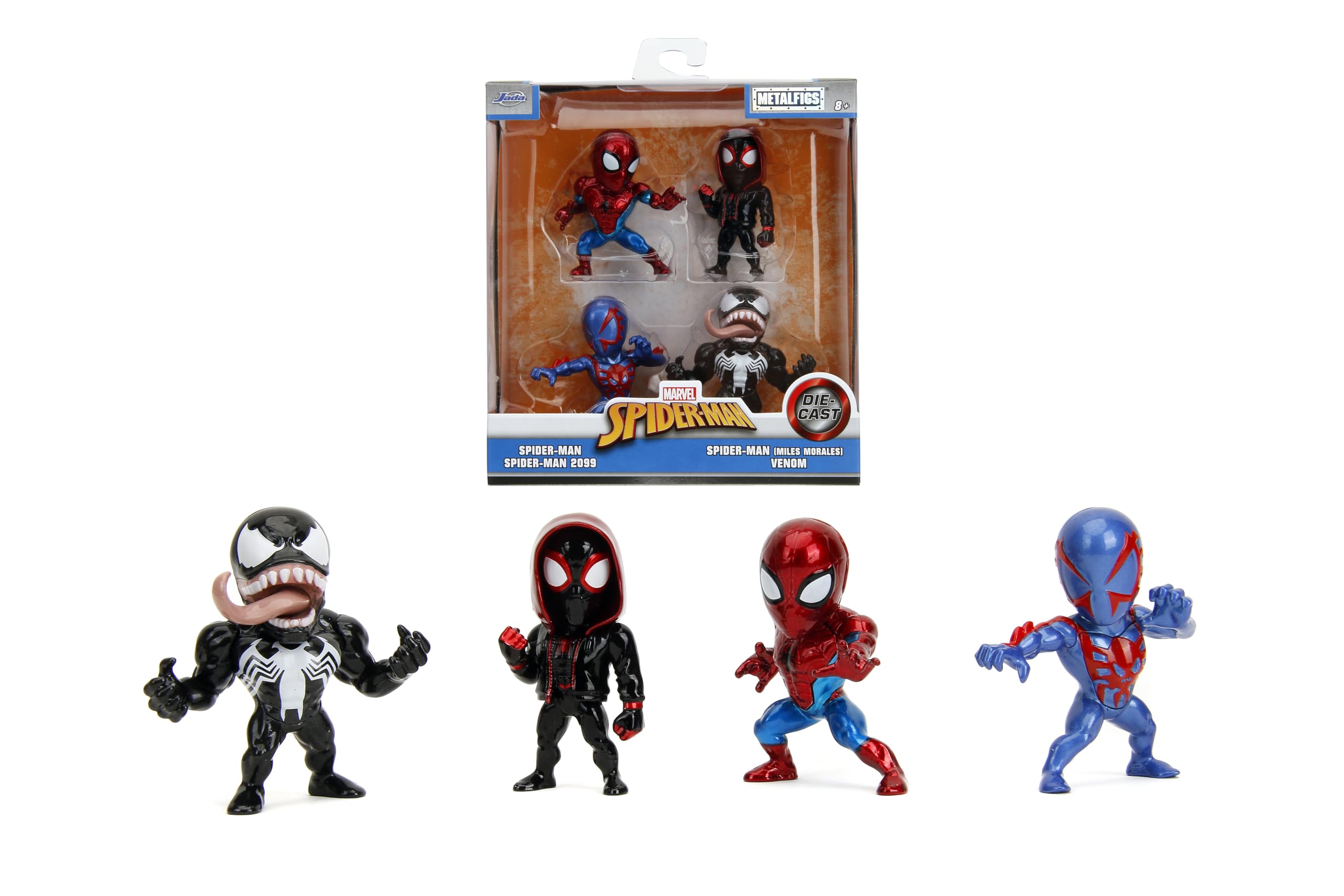 Jada Spider-Man 4-pack classic figure—ideal for desk display and Marvel shelf showcases.