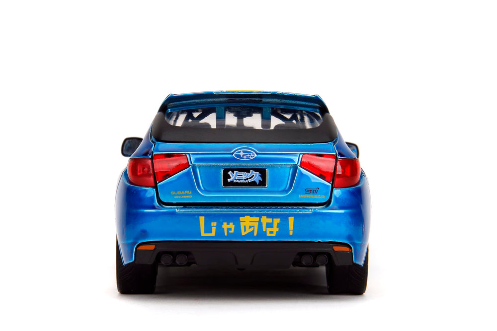 Jada Subaru STI rear view shows authentic taillight styling.