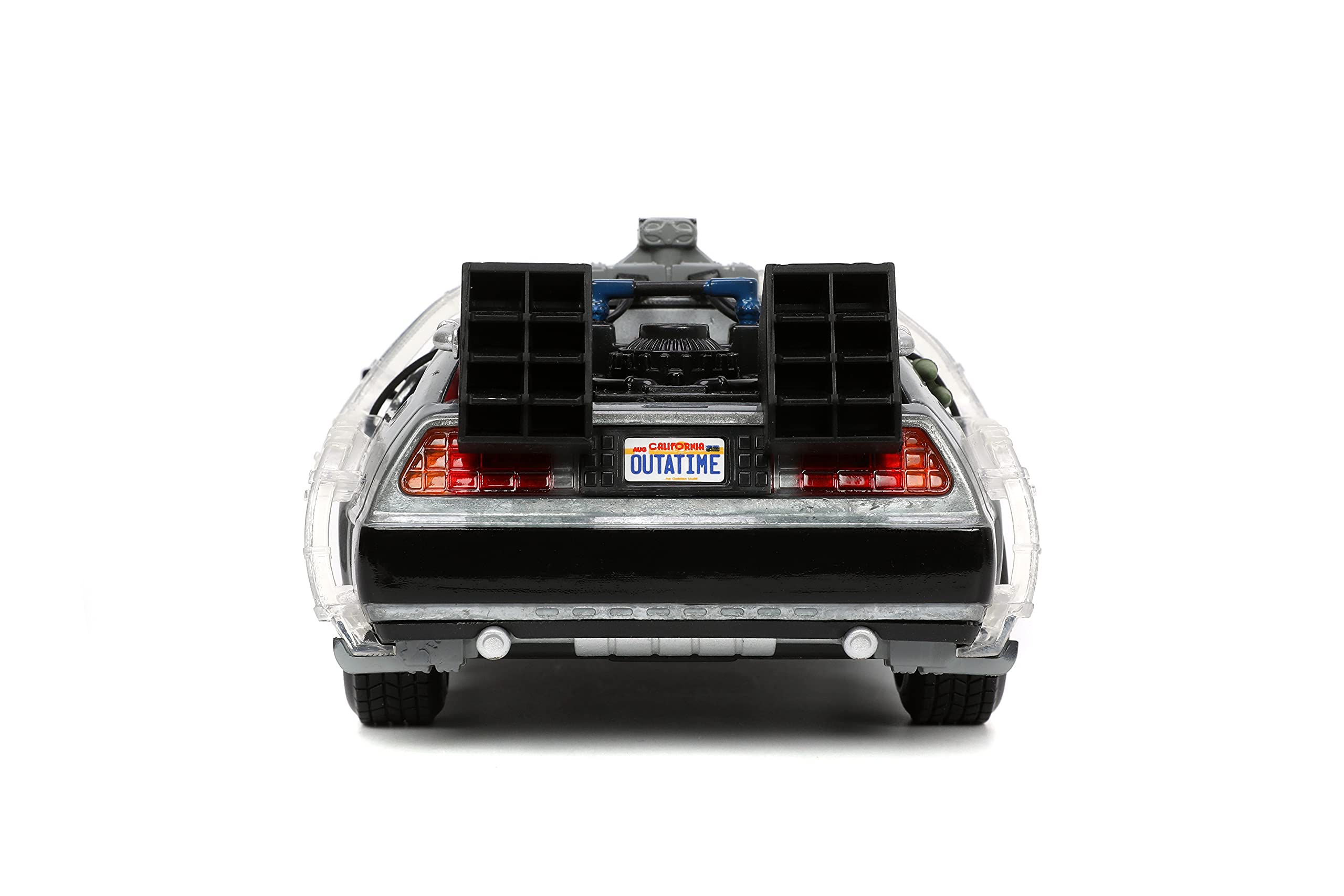 Jada Time Machine 1:24 side profile suitable for diorama setups.