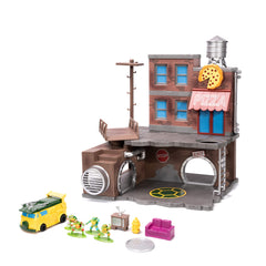 Jada TMNT Turtle Lair Nano Scene diorama for display and imaginative play