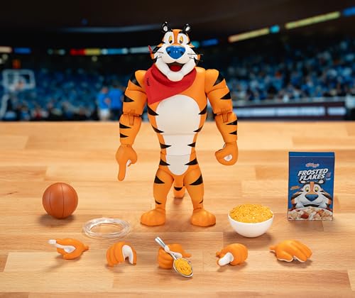Tony the Tiger cereal box accessory creates nostalgic display opportunities.