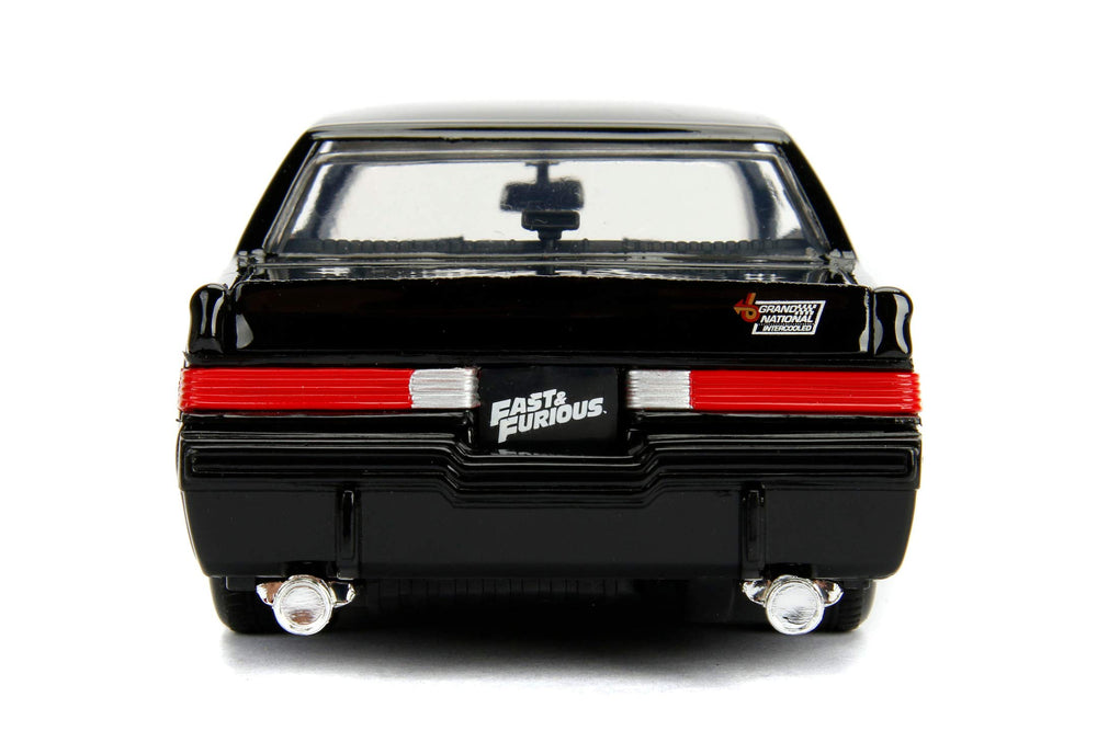 Jada Toys Buick Grand National 1:24, rear-angle view highlights glossy finish.