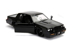 Jada Toys Buick Grand National 1:24, opening doors reveals interior craft.