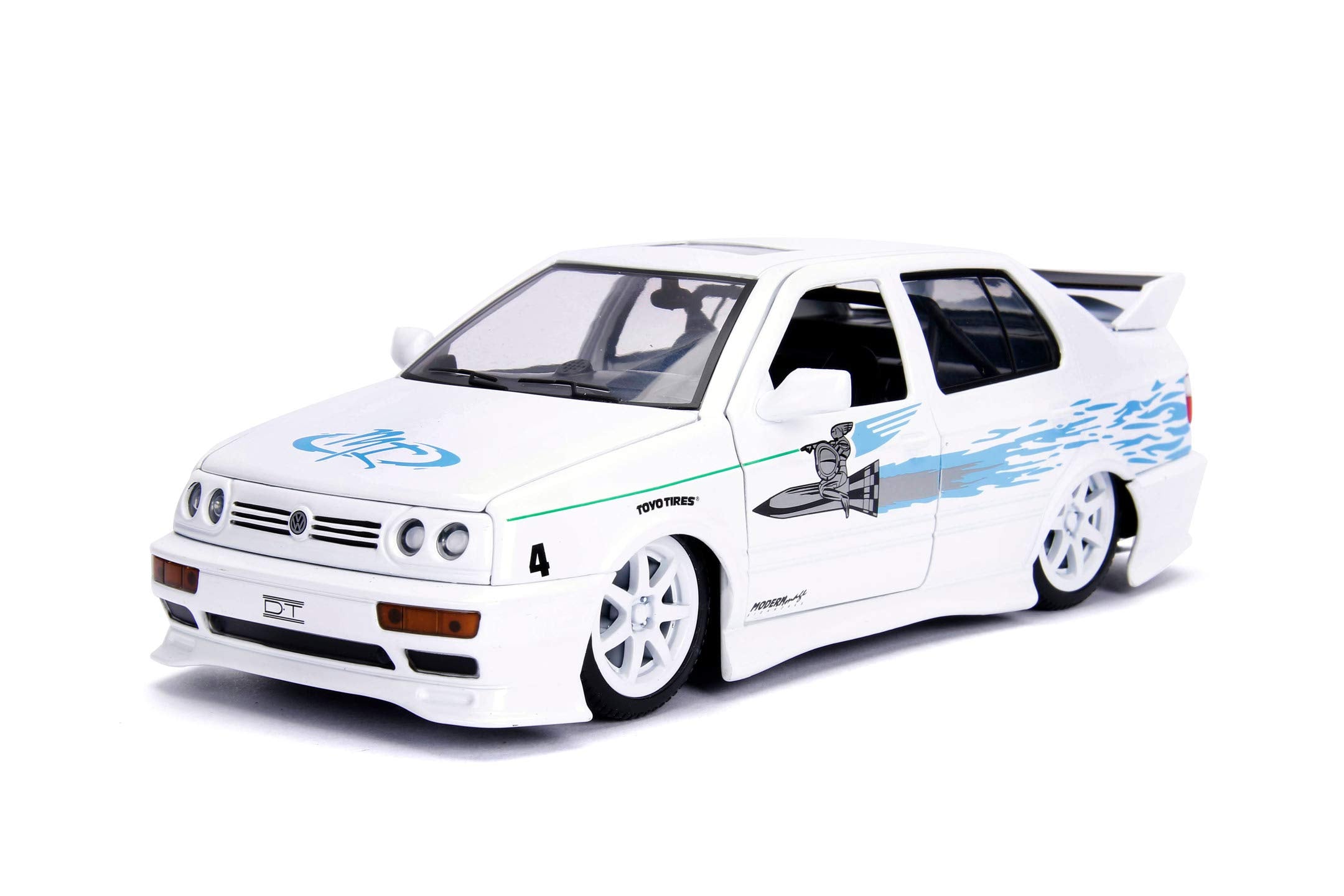 Jada Toys Jesse's Jetta front view die-cast model for display.