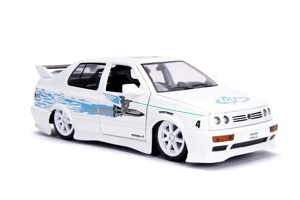 Jada Toys Jesse's Jetta trunk detail adds authenticity.