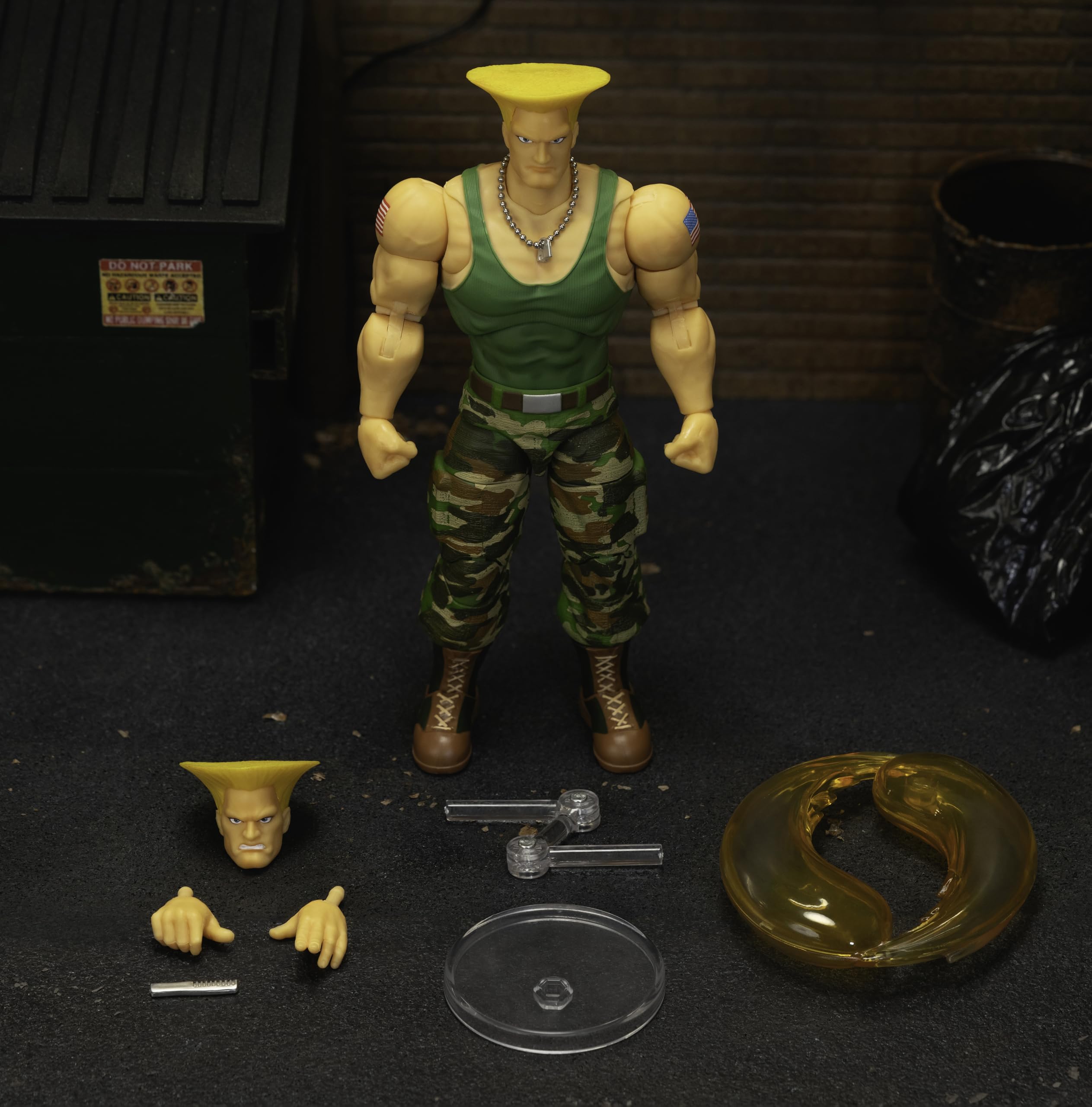 Jada Toys Guile action figure stand stabilizing display