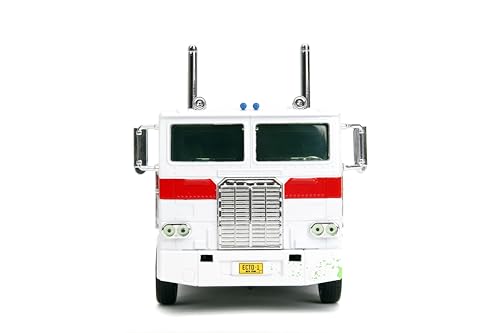 Jada Transformers big rig rear view emphasizes Ghostbusters branding and collectability.