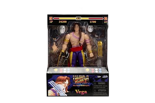 Vega masked head swap enables dynamic battle poses.