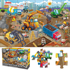 Jadeso construction-site puzzle 48 pieces supports imaginative play and focus.