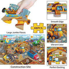 Jadeso vibrant construction vehicles scene sparks creativity during play.