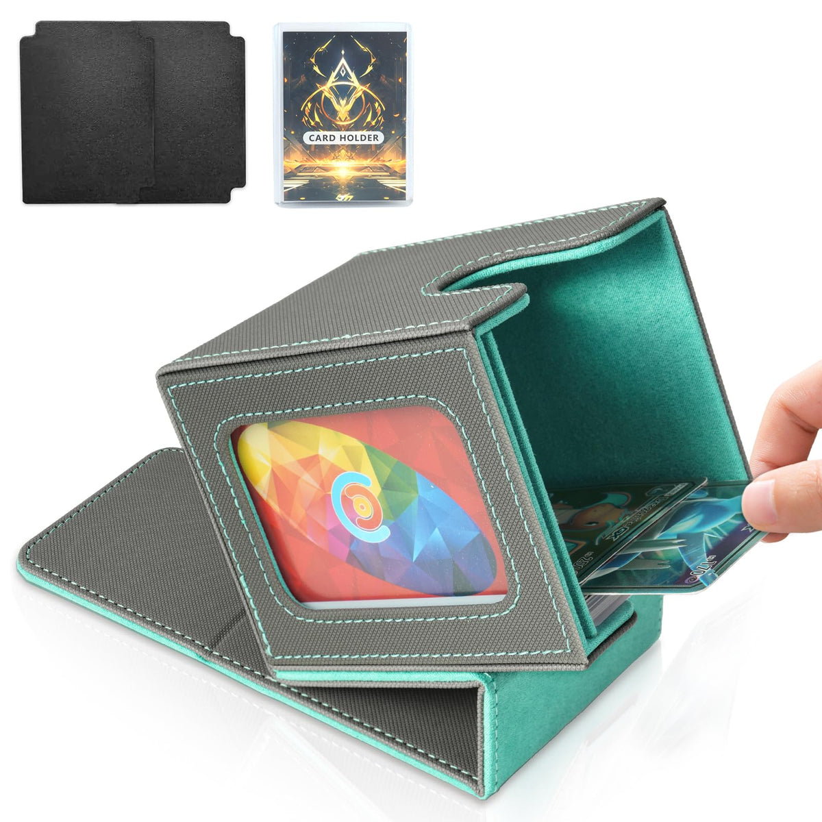 Jaffzora Commander deck box with magnetic closure stays secure during transit.