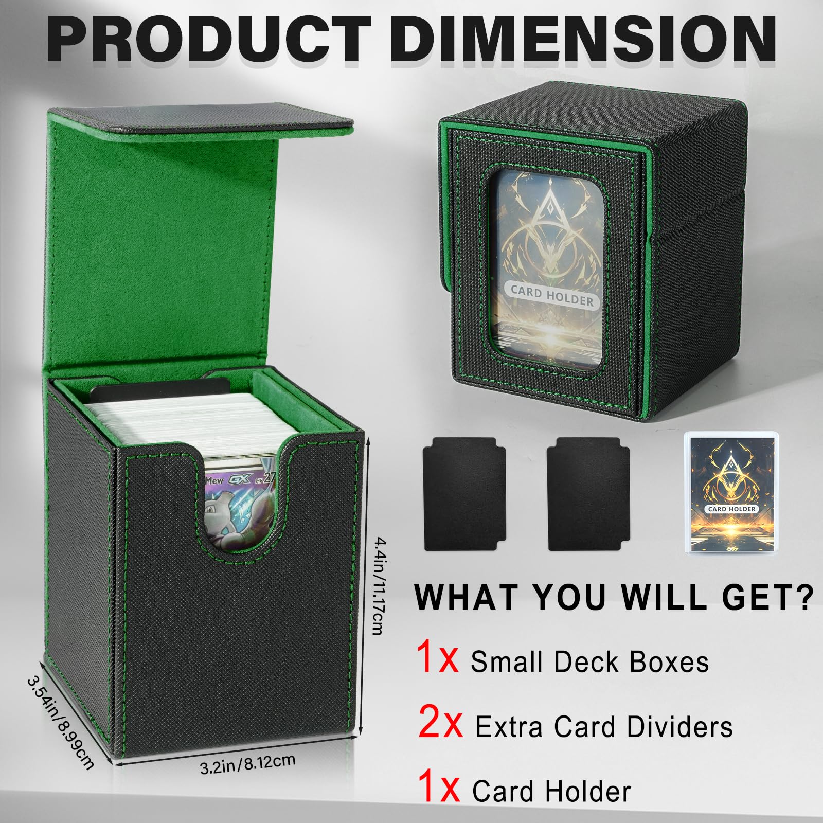 Jaffzora deck box magnetic-closure keeps cards secure during transport.