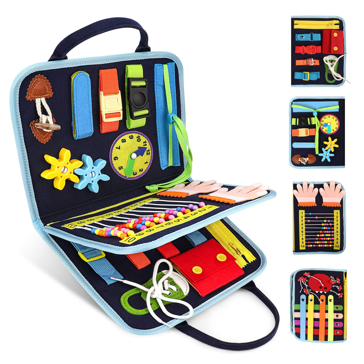 JAGSYJOY Busy Book abacus activity supports fine motor skills during play.