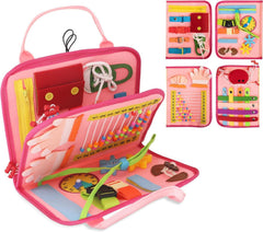 JAGSYJOY Montessori Busy Board Book abacus boosts early numeracy and fine motor skills.