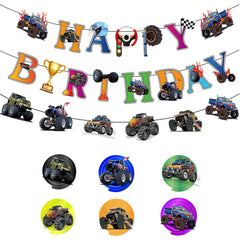 Jajajuegos Monster Truck hanging swirl style A adds playful ceiling decor.