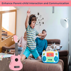 Jakeloo pink strings; smooth tuning for confident learning.