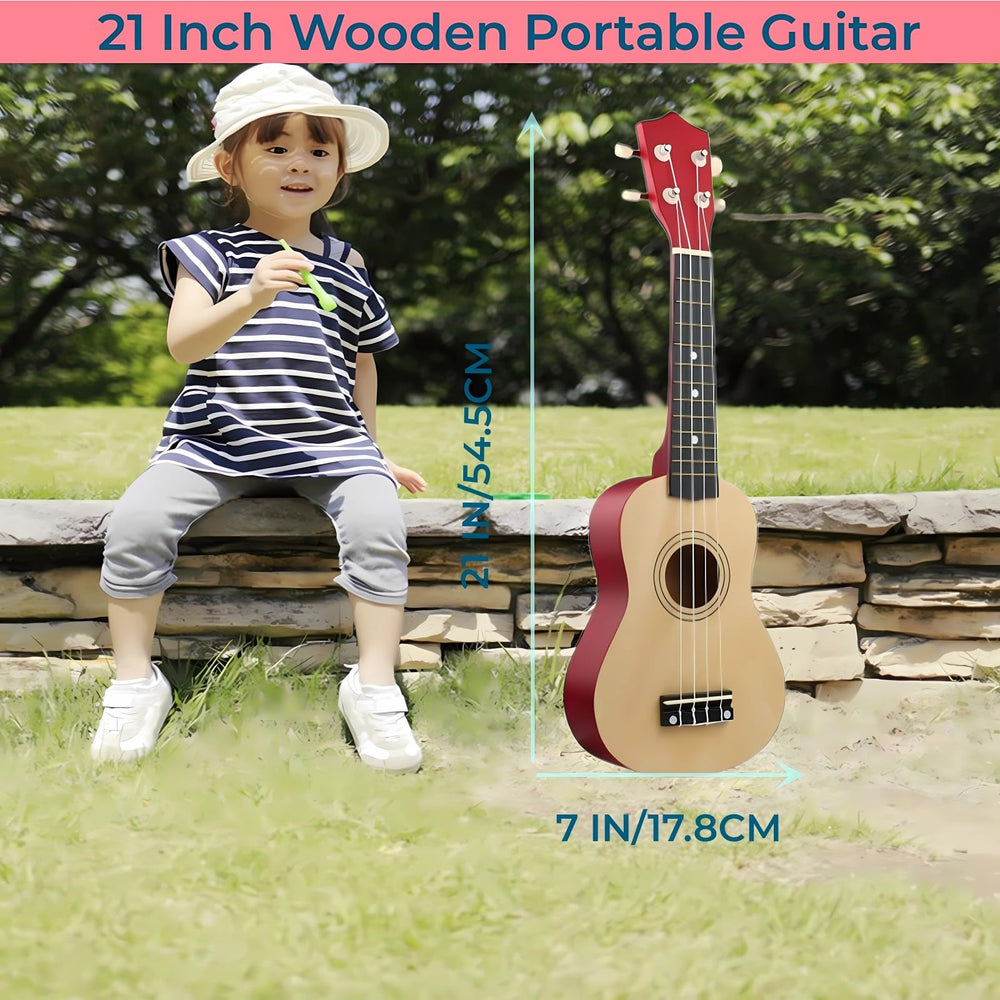 Jakeloo portable 21-inch guitar for on-the-go music practice.