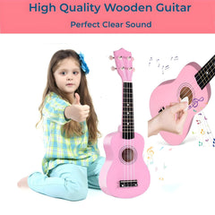 Jakeloo wooden guitar strings close-up, durable plastic strings.