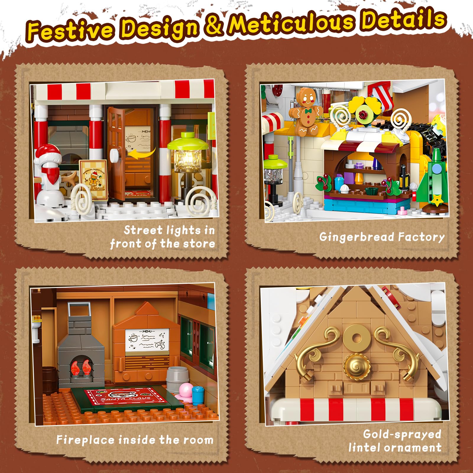 JAKI gingerbread house workshop with glass area for visual learning and play.