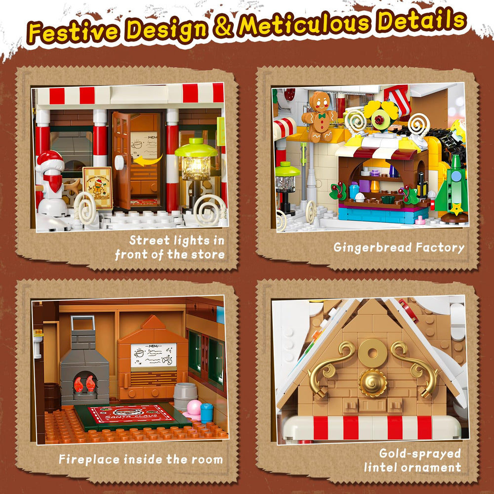 JAKI gingerbread house workshop with glass area for visual learning and play.