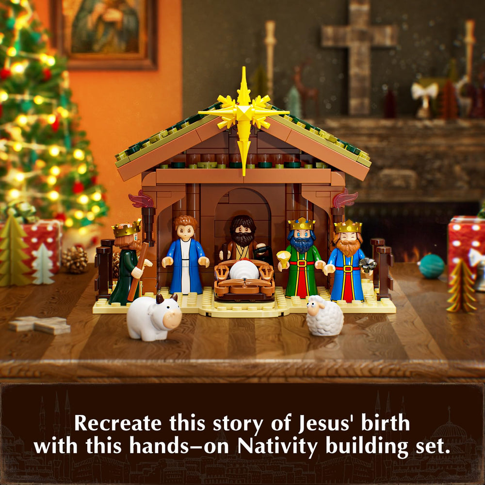 JAKI Nativity prayer room display creates a meaningful focal point.