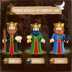 JAKI Nativity three wise men figure enhances festive storytelling.