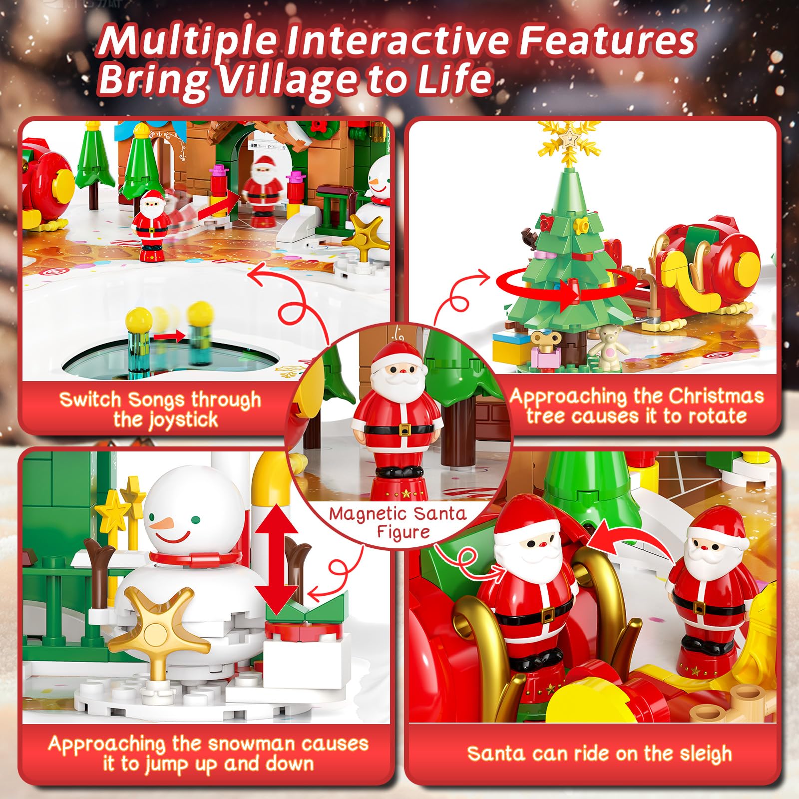 JAKI Santa figurine with magnetic control enables playful interactions.