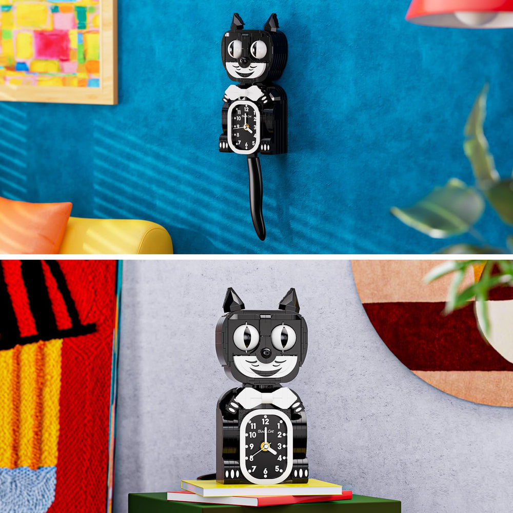 JAKI wall-mount cat clock display for versatile placement