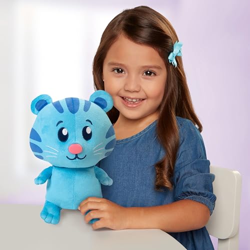 Tigey plush left hand press activates Daniel Tiger phrases.