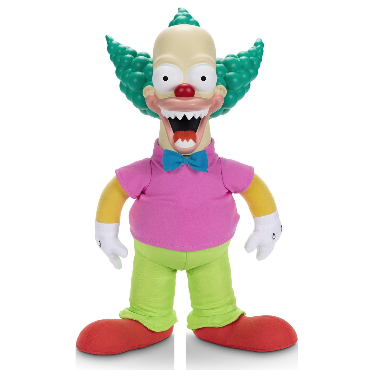 JAKKS Pacific Krusty plush doll stands 16 inches tall for display and play.