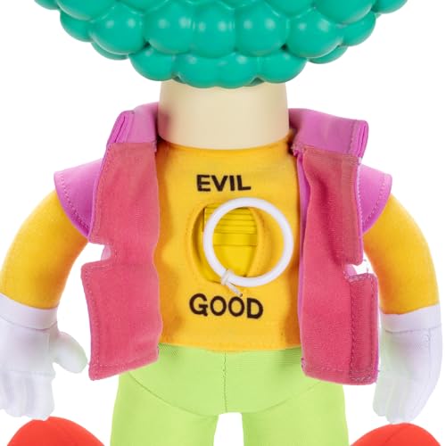 Krusty doll back features Good/Evil switch for interactive posing.